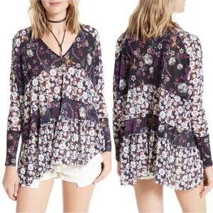 Free People Isabelle Tunic Floral Vintage Oversized